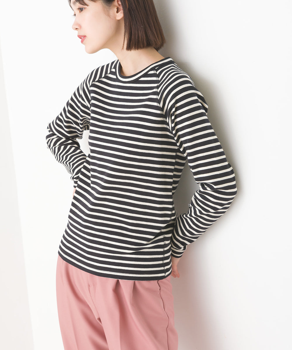 【OMNES】ユニセックス ストレッチジャガード クルーネック長袖Tシャツ【1519-5056】