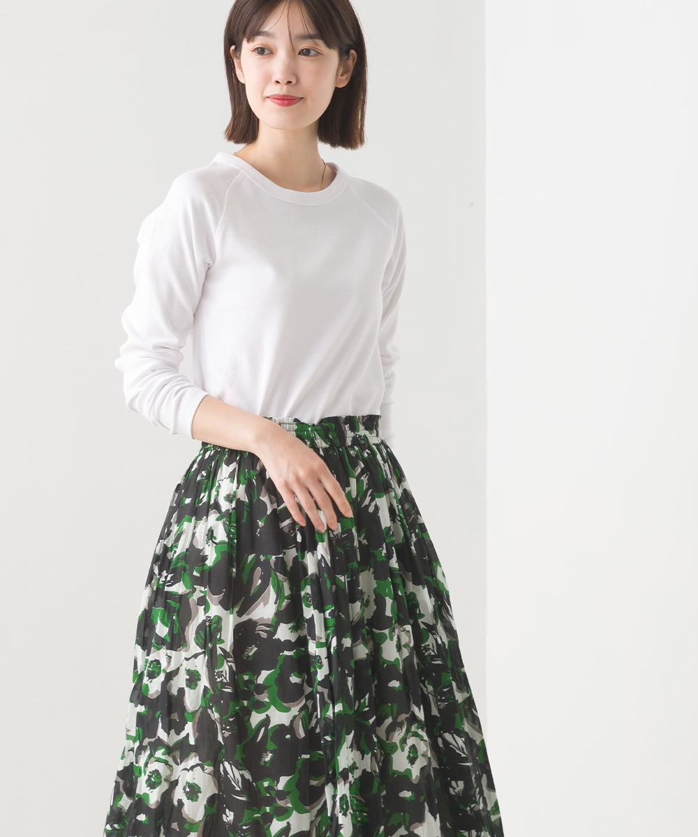 【OMNES】ユニセックス ストレッチジャガード クルーネック長袖Tシャツ【1519-5056】