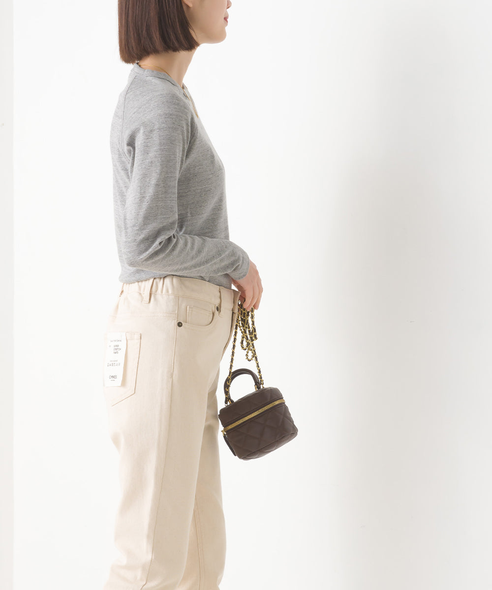 【OMNES】ユニセックス ストレッチジャガード クルーネック長袖Tシャツ【1519-5056】