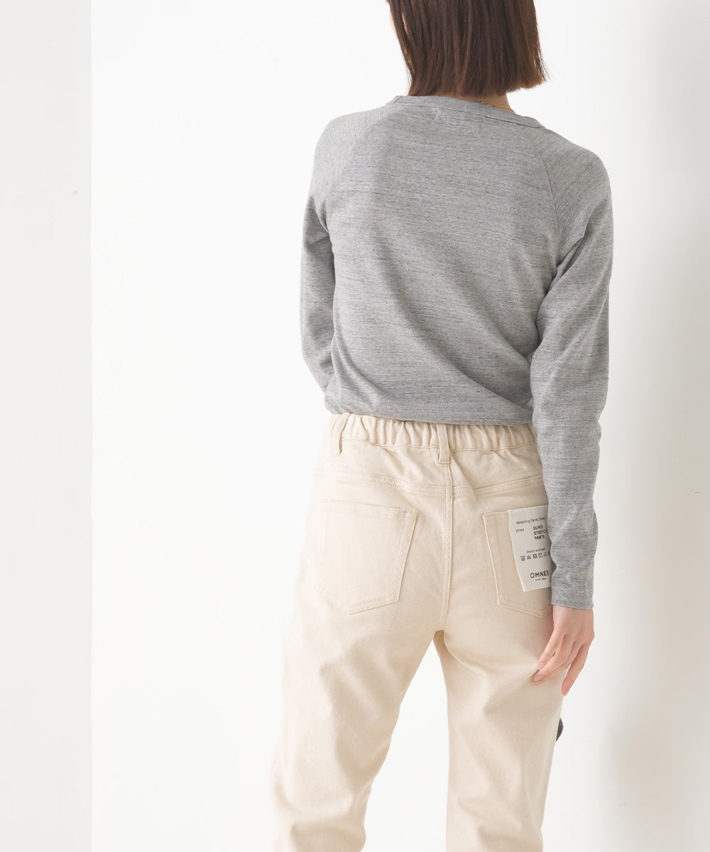 【OMNES】ユニセックス ストレッチジャガード クルーネック長袖Tシャツ【1519-5056】