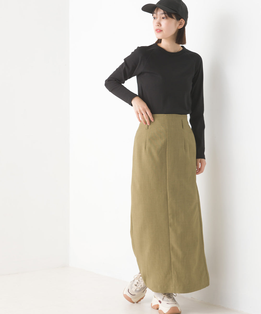 【OMNES】ユニセックス ストレッチジャガード クルーネック長袖Tシャツ【1519-5056】