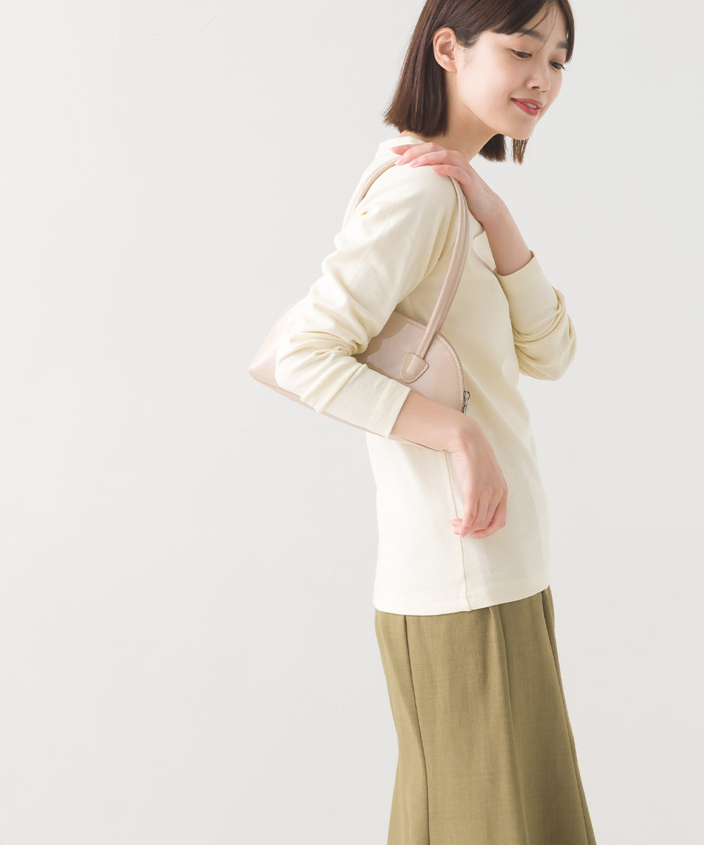 【OMNES】ユニセックス ストレッチジャガード クルーネック長袖Tシャツ【1519-5056】
