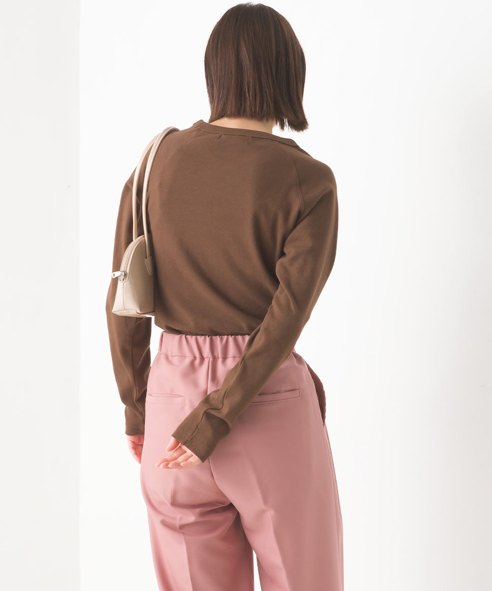 【OMNES】ユニセックス ストレッチジャガード クルーネック長袖Tシャツ【1519-5056】