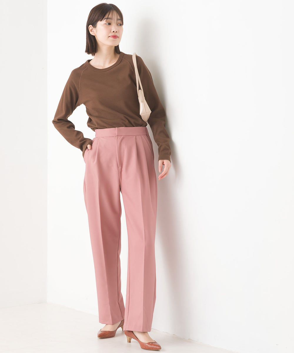 【OMNES】ユニセックス ストレッチジャガード クルーネック長袖Tシャツ【1519-5056】