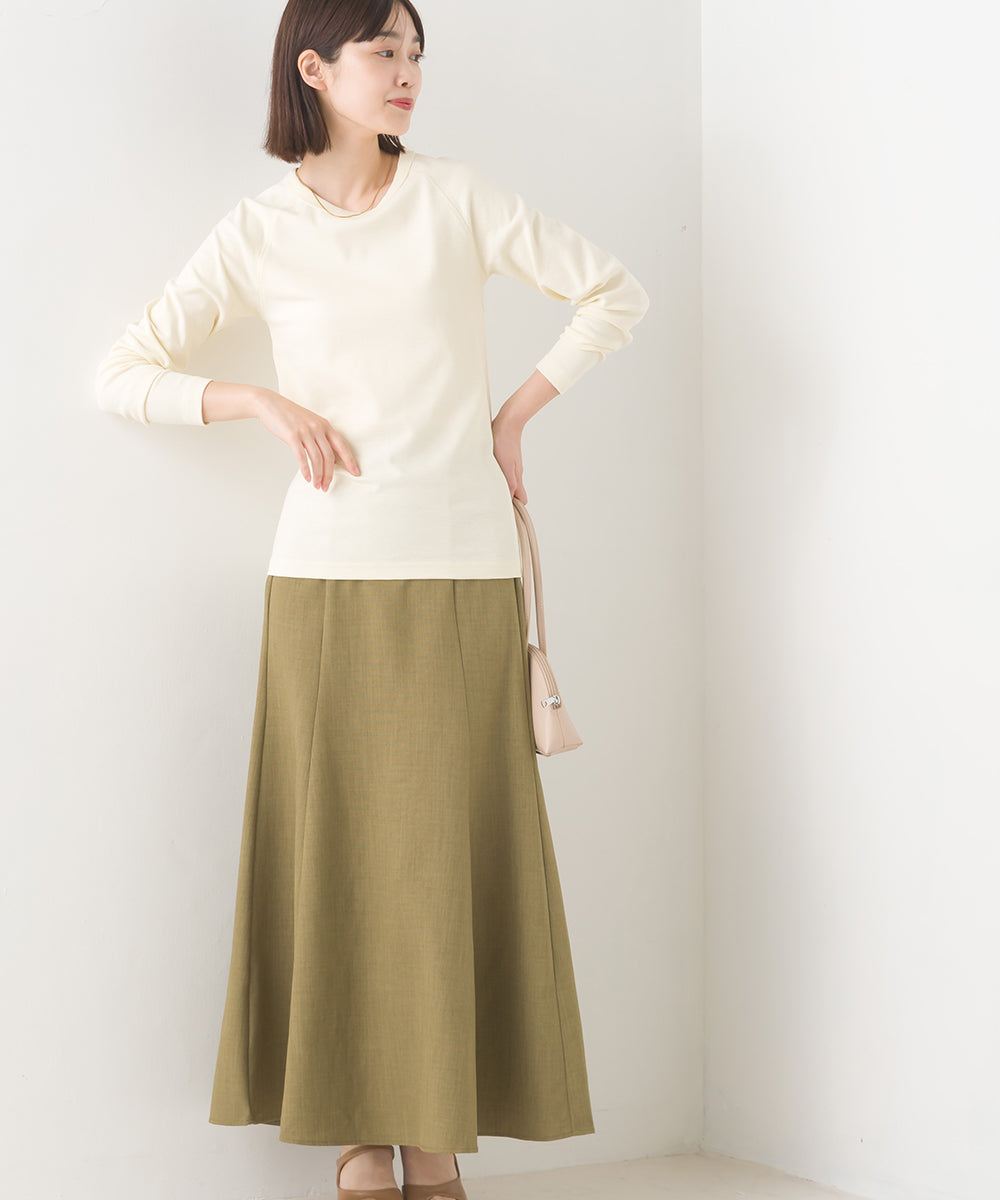 【OMNES】ユニセックス ストレッチジャガード クルーネック長袖Tシャツ【1519-5056】