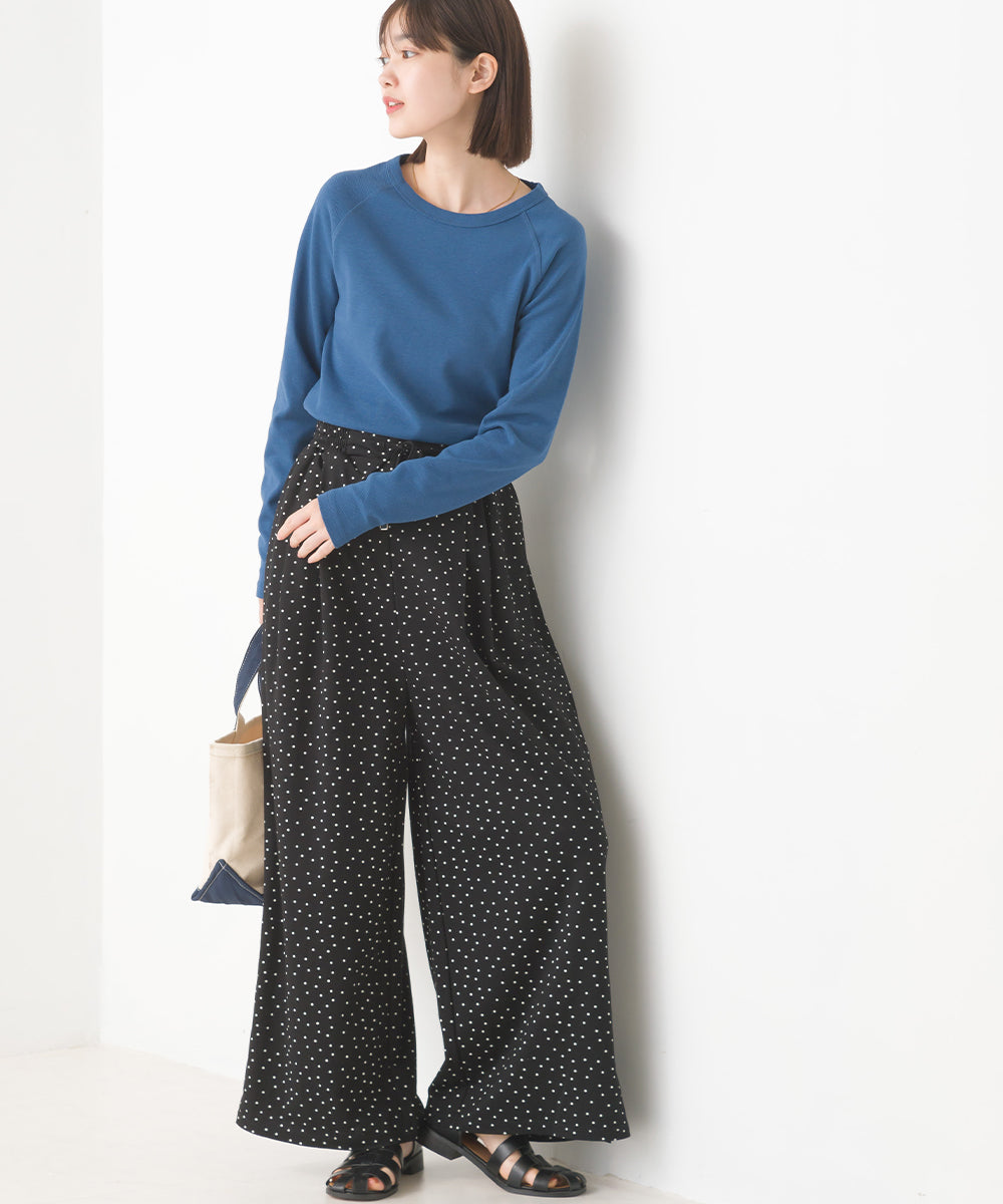 【OMNES】ユニセックス ストレッチジャガード クルーネック長袖Tシャツ【1519-5056】