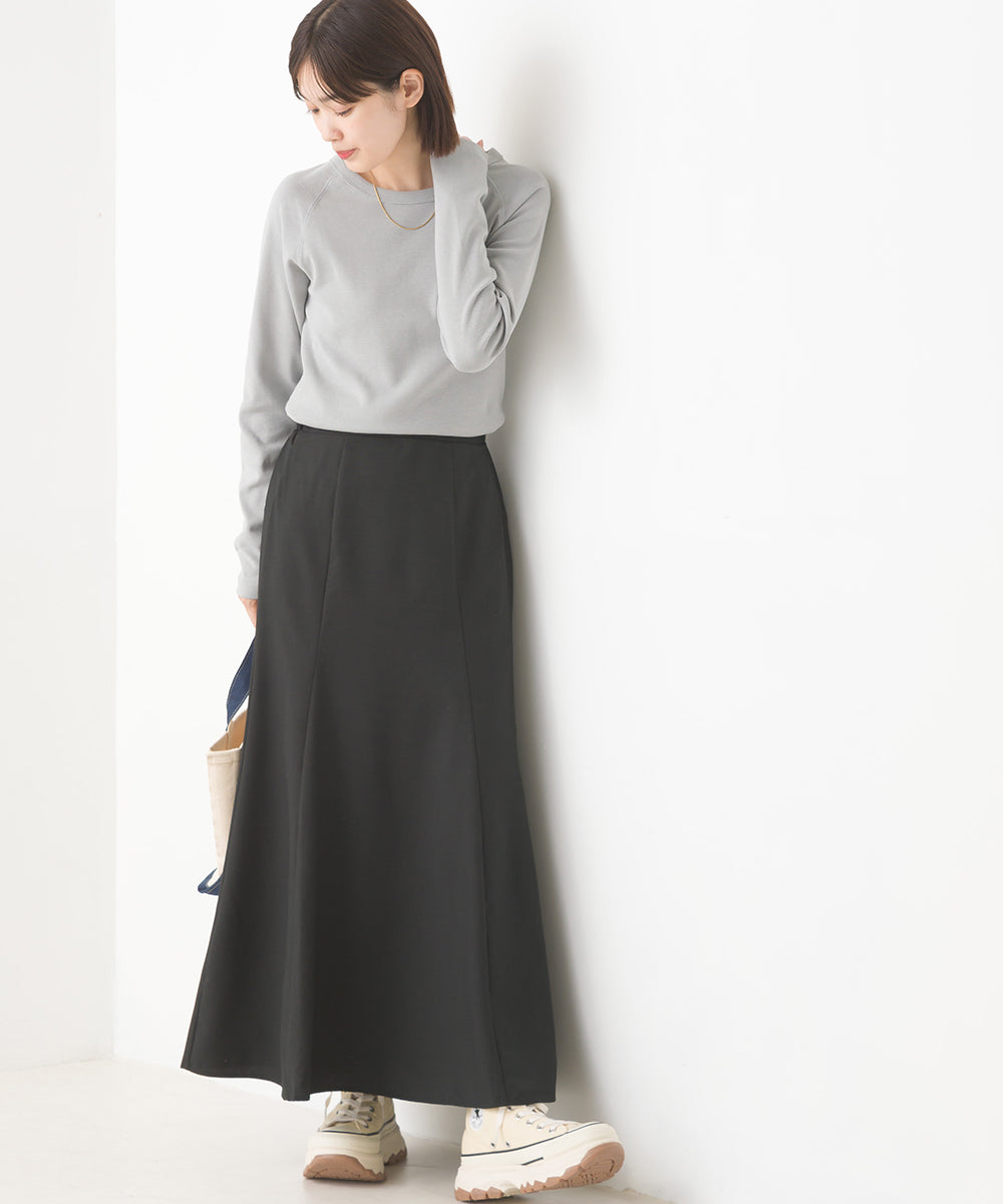 【OMNES】ユニセックス ストレッチジャガード クルーネック長袖Tシャツ【1519-5056】