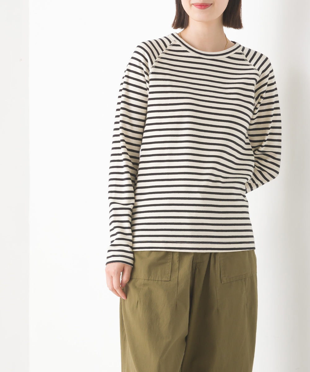 【OMNES】ユニセックス ストレッチジャガード クルーネック長袖Tシャツ【1519-5056】