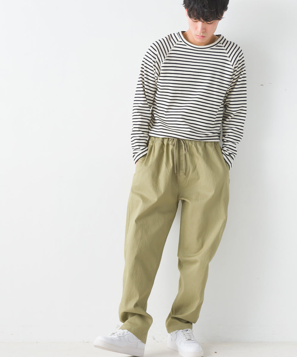 【OMNES】ユニセックス ストレッチジャガード クルーネック長袖Tシャツ【1519-5056】