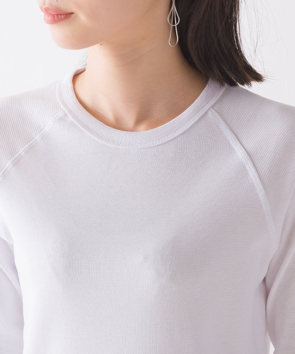 【OMNES】ユニセックス ストレッチジャガード クルーネック長袖Tシャツ【1519-5056】