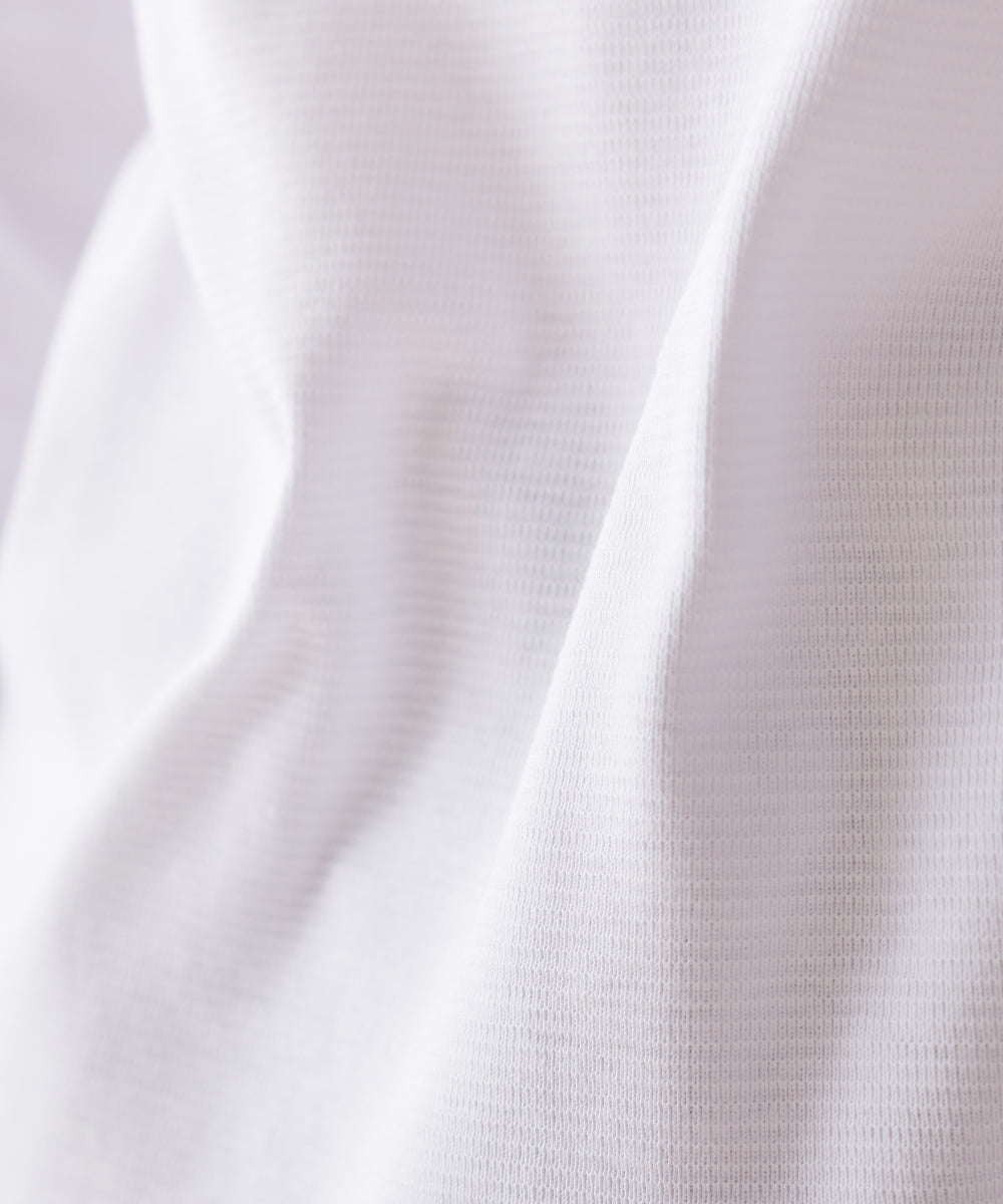 【OMNES】ユニセックス ストレッチジャガード クルーネック長袖Tシャツ【1519-5056】