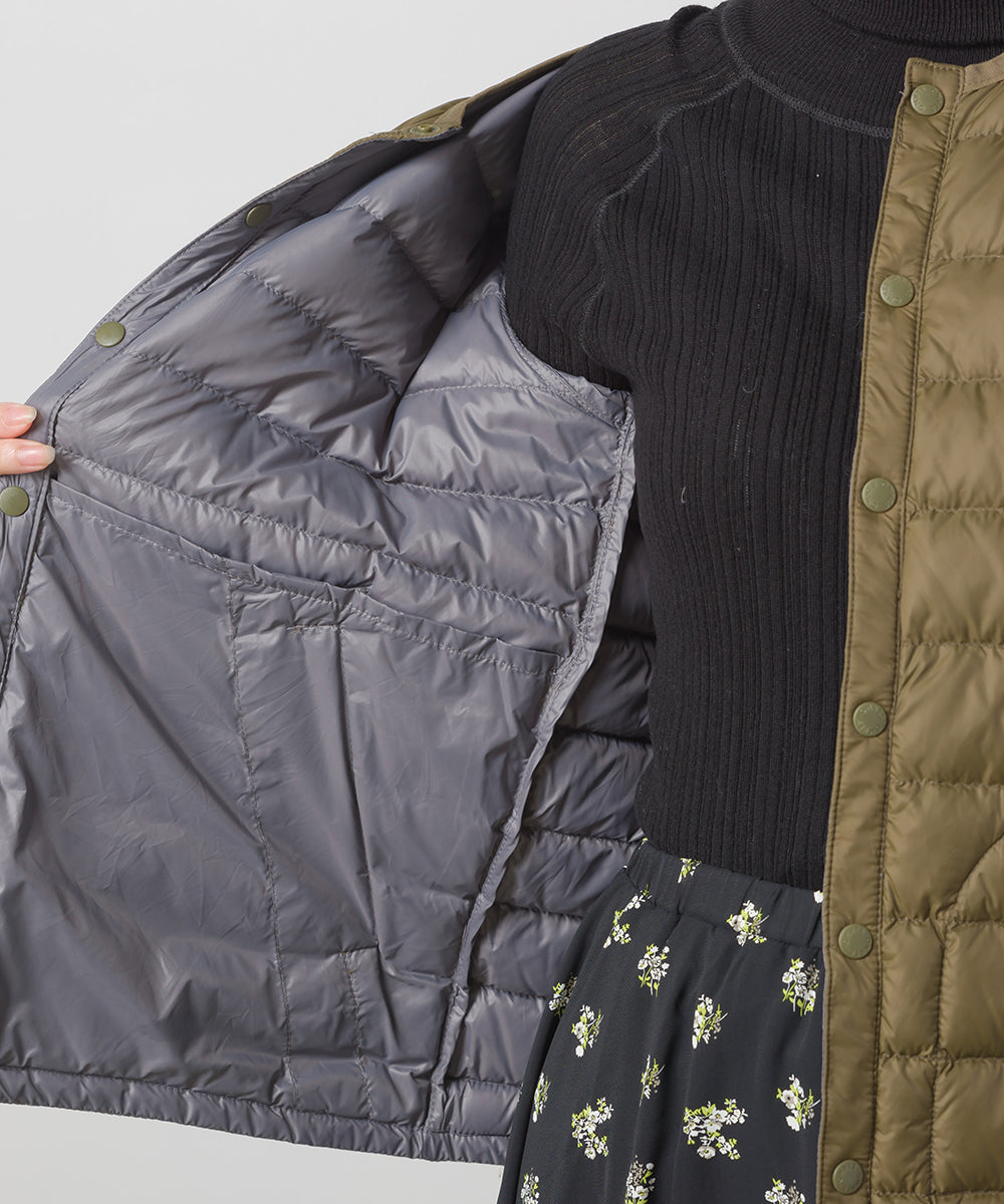 【OMNES】ユニセックス 高密度ナイロンインナーダウンノーカラージャケット【1519-7005】