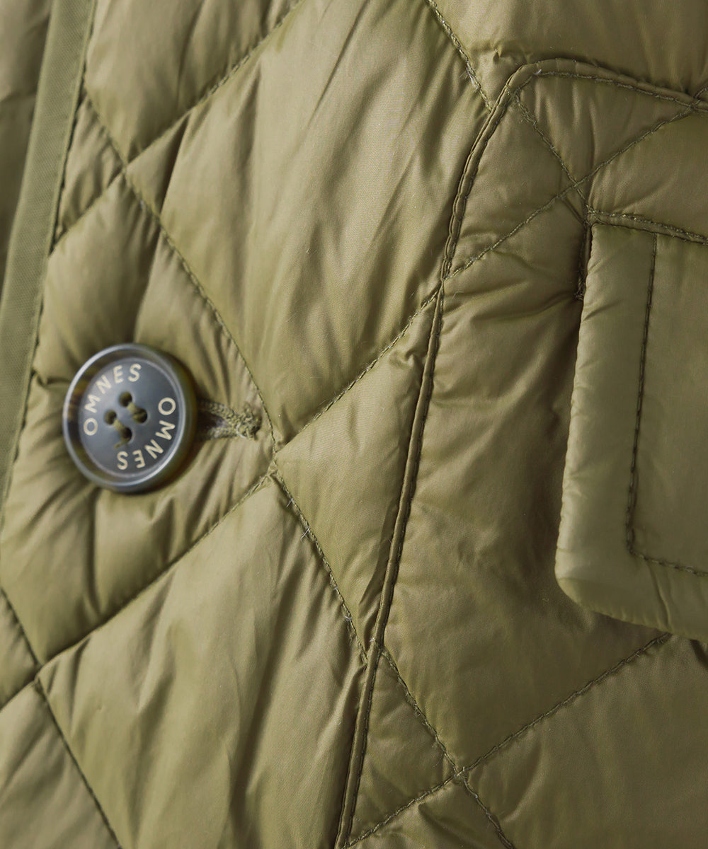 【OMNES】ダイヤキルトロングダウンコート【1519-7006】