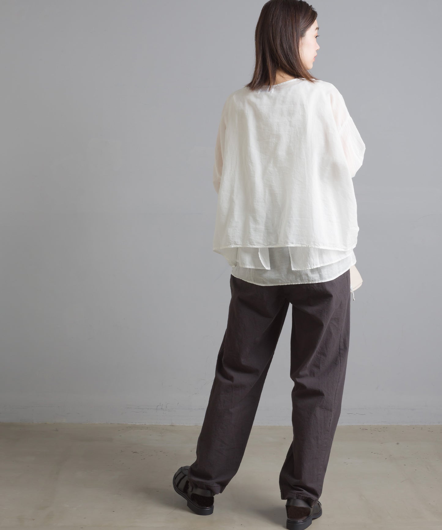 【OMNES】ウォッシュ加工ダンプ ワイドパンツ【1520-2026】