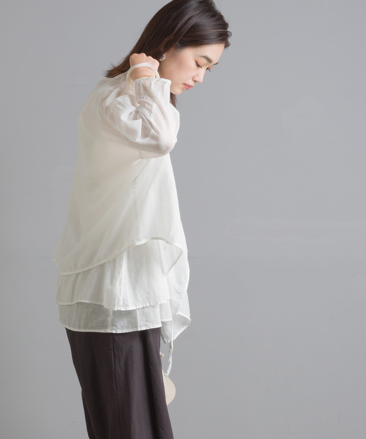 【OMNES】ウォッシュ加工ダンプ ワイドパンツ【1520-2026】