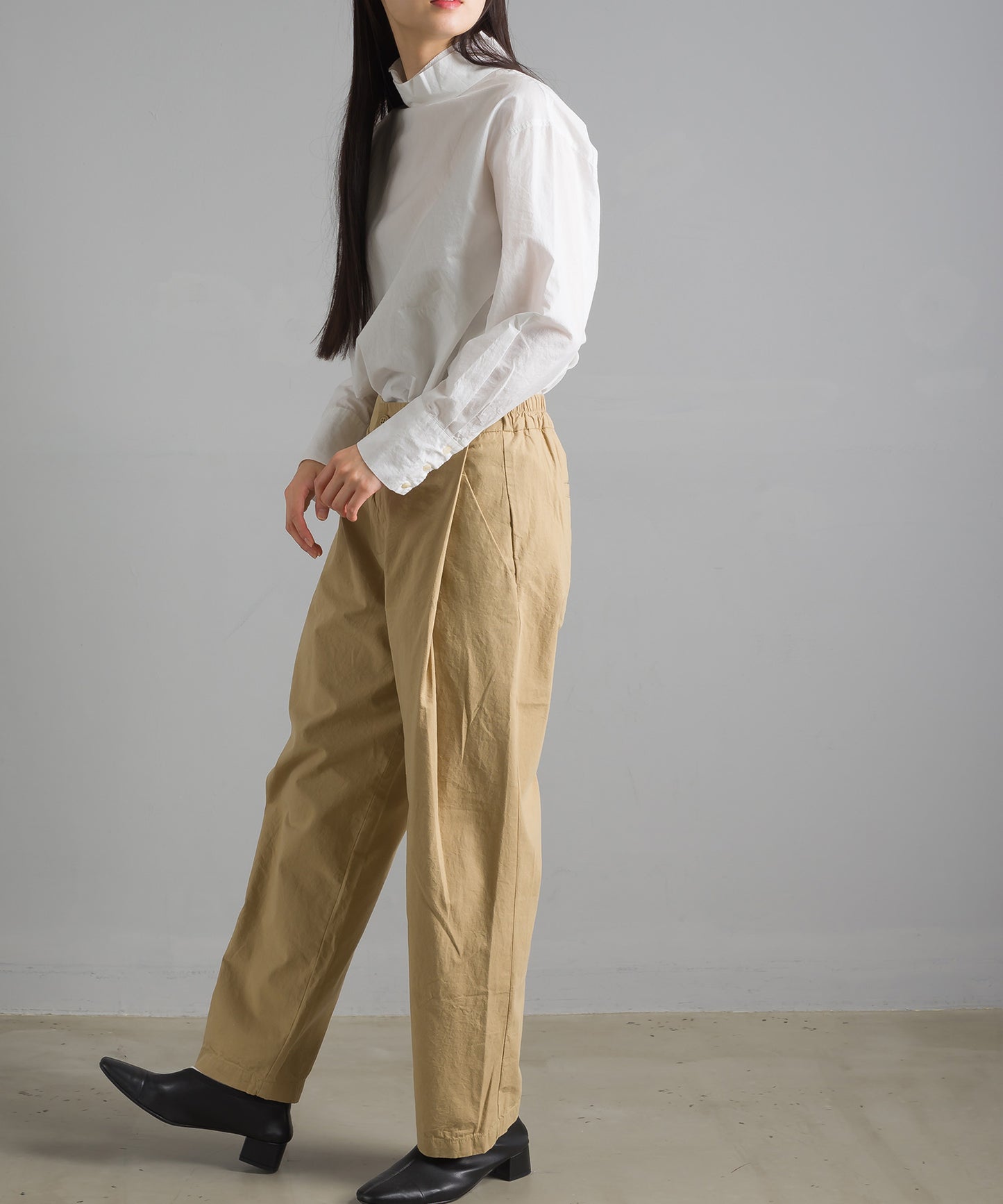 【OMNES】ウォッシュ加工ダンプ ワイドパンツ【1520-2026】