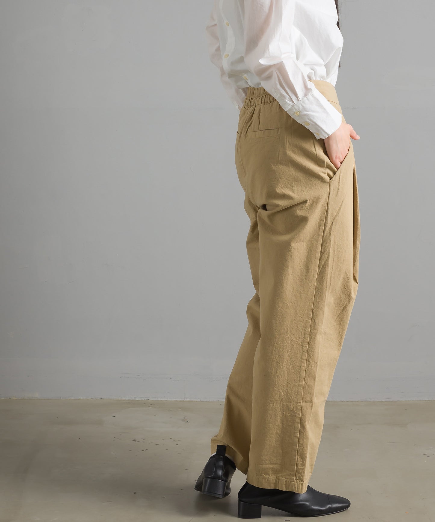 【OMNES】ウォッシュ加工ダンプ ワイドパンツ【1520-2026】