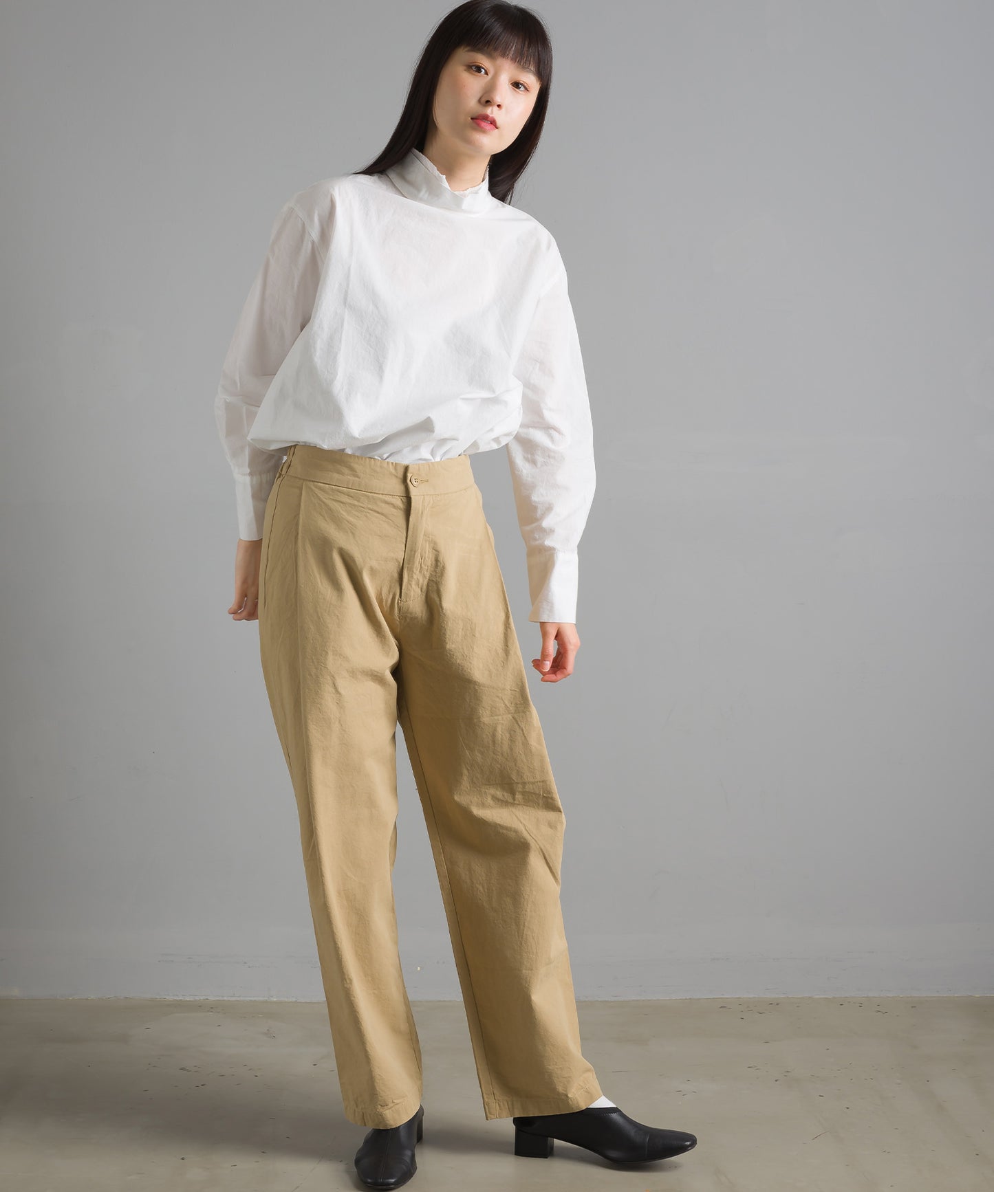 【OMNES】ウォッシュ加工ダンプ ワイドパンツ【1520-2026】