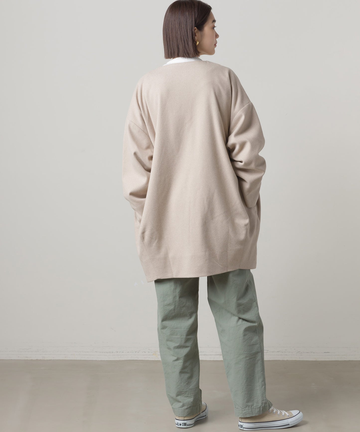 【OMNES】ウォッシュ加工ダンプ ワイドパンツ【1520-2026】
