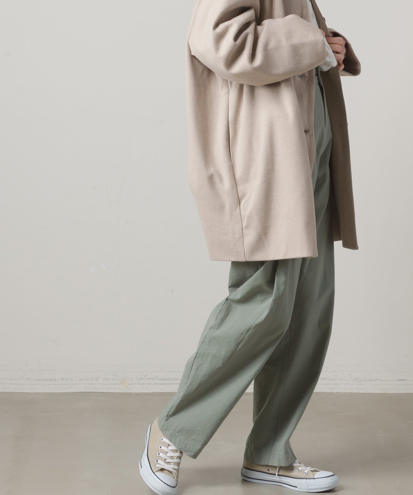 【OMNES】ウォッシュ加工ダンプ ワイドパンツ【1520-2026】