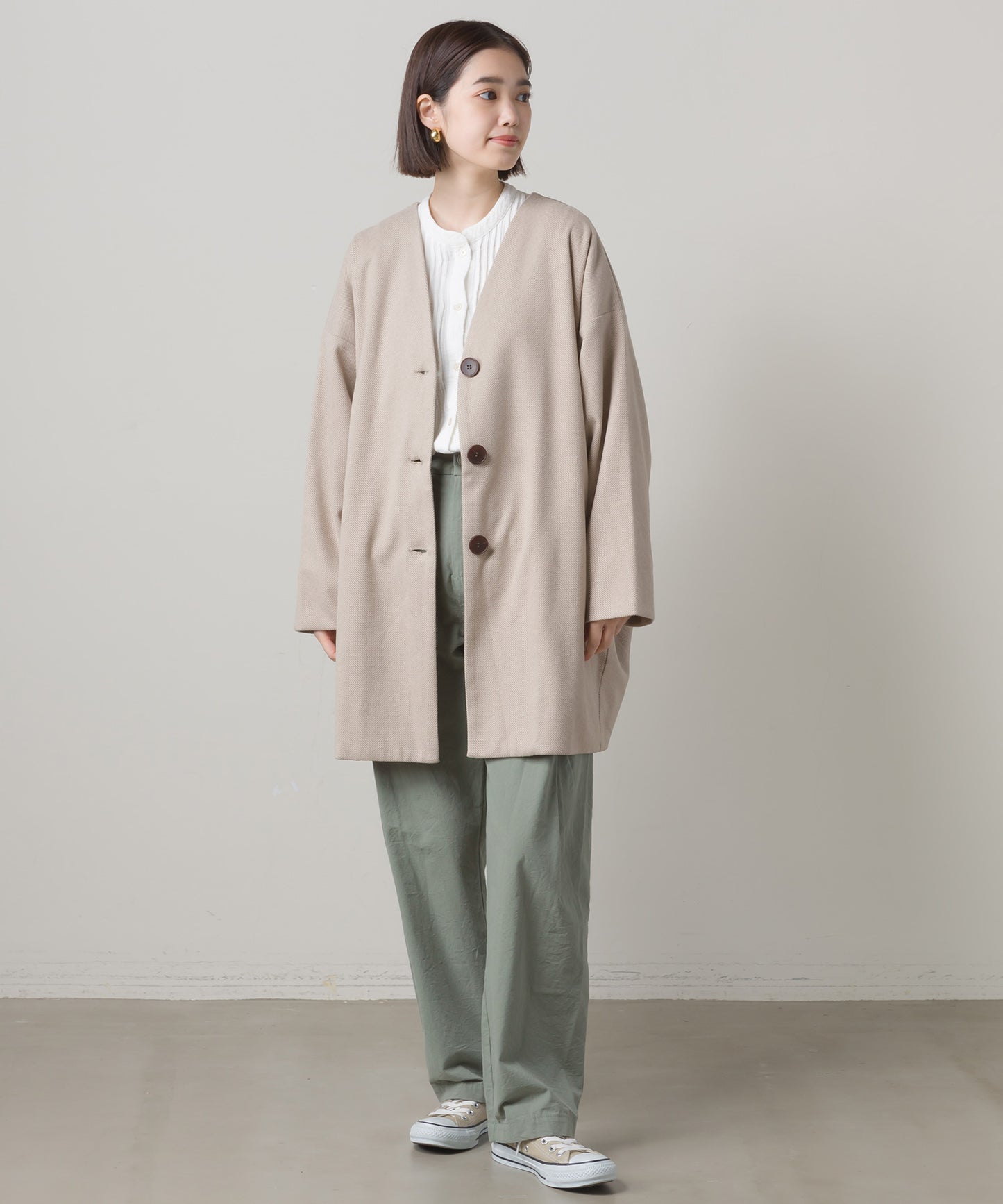 【OMNES】ウォッシュ加工ダンプ ワイドパンツ【1520-2026】