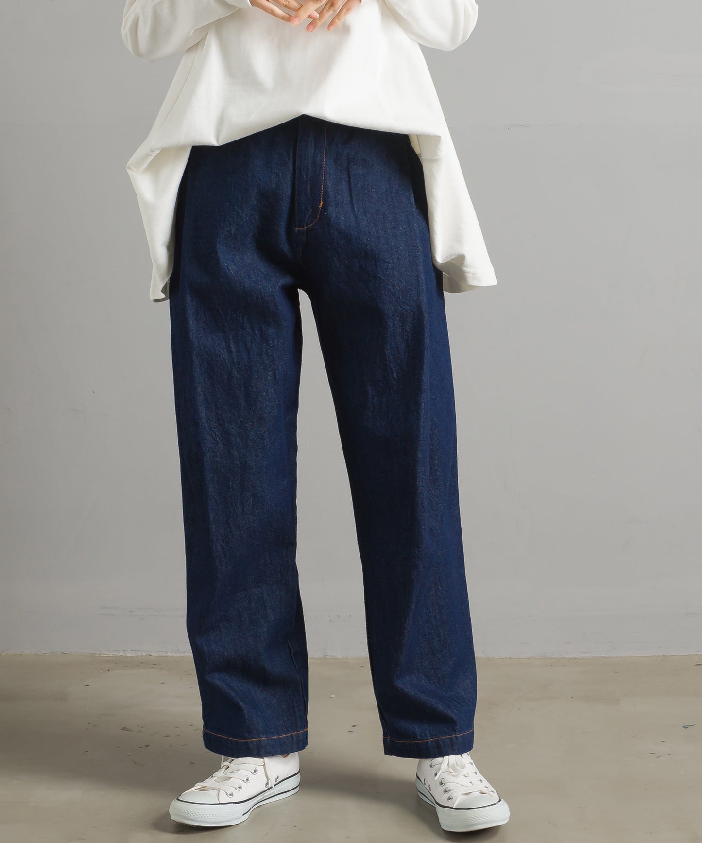【OMNES】ウォッシュ加工ダンプ ワイドパンツ【1520-2026】