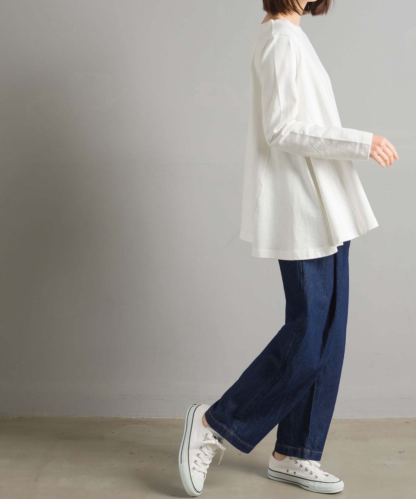 【OMNES】ウォッシュ加工ダンプ ワイドパンツ【1520-2026】