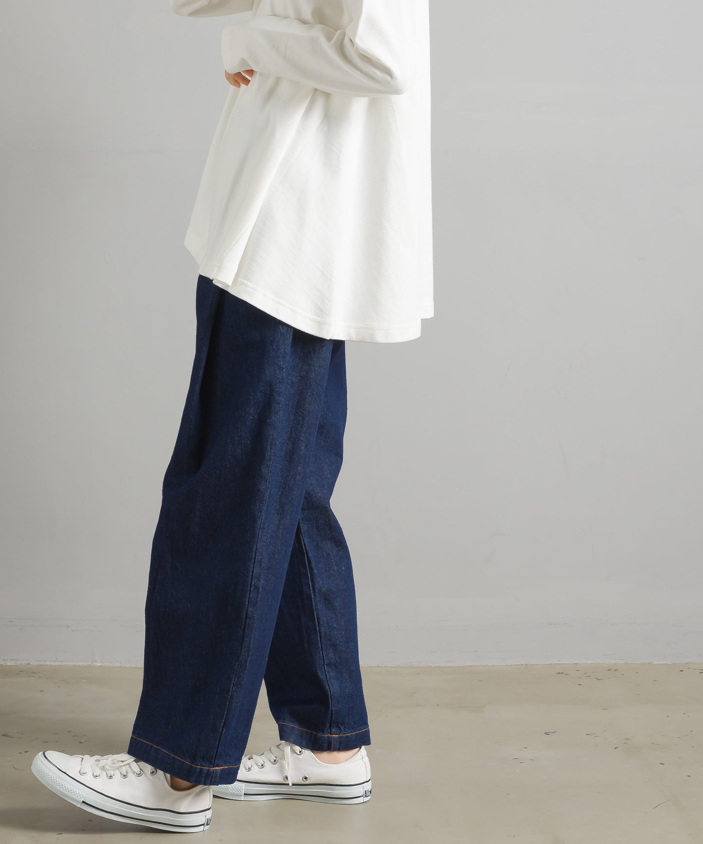 【OMNES】ウォッシュ加工ダンプ ワイドパンツ【1520-2026】