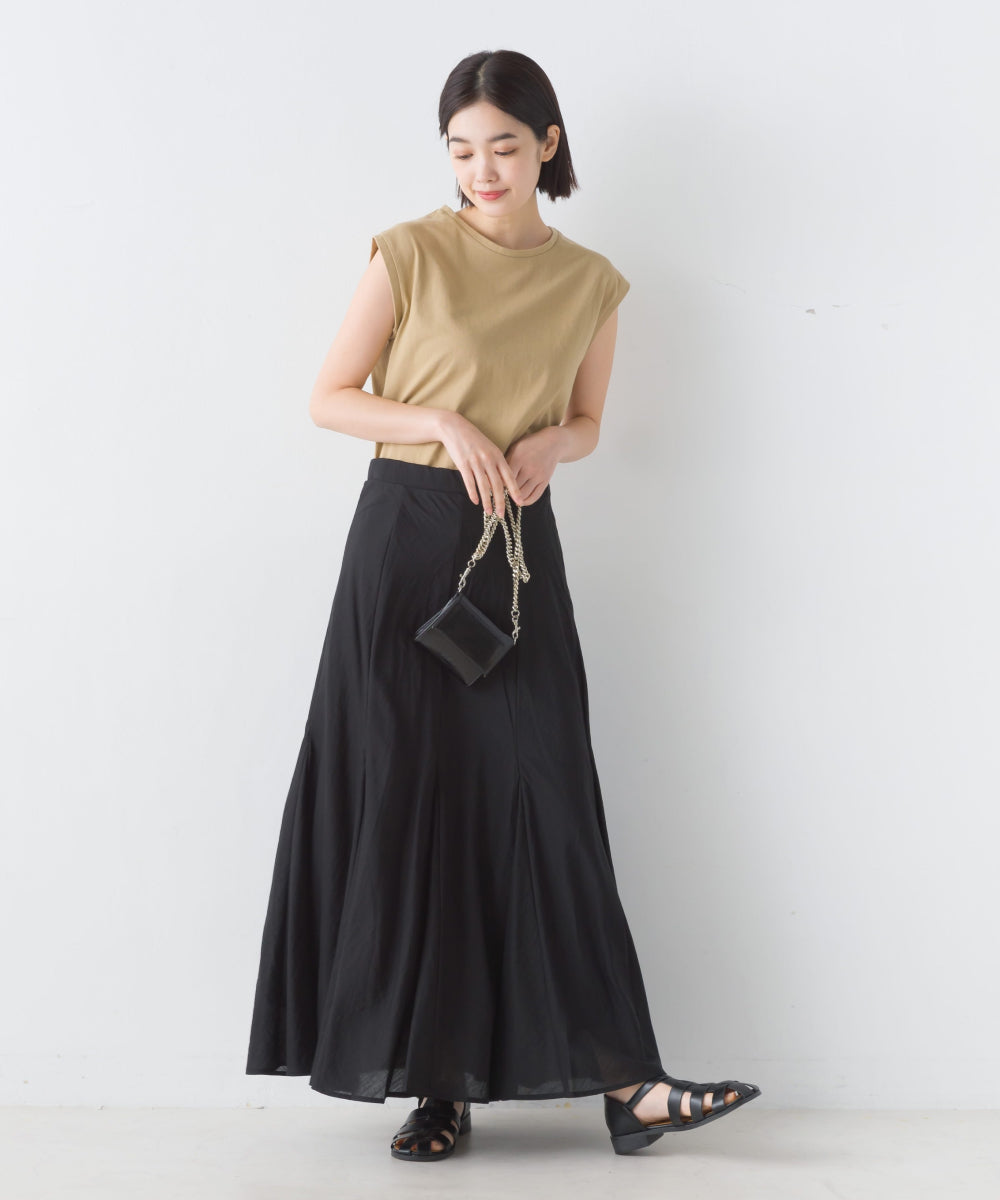 【OMNES】製品洗いコットン ノースリーブTシャツ【1520-5005】