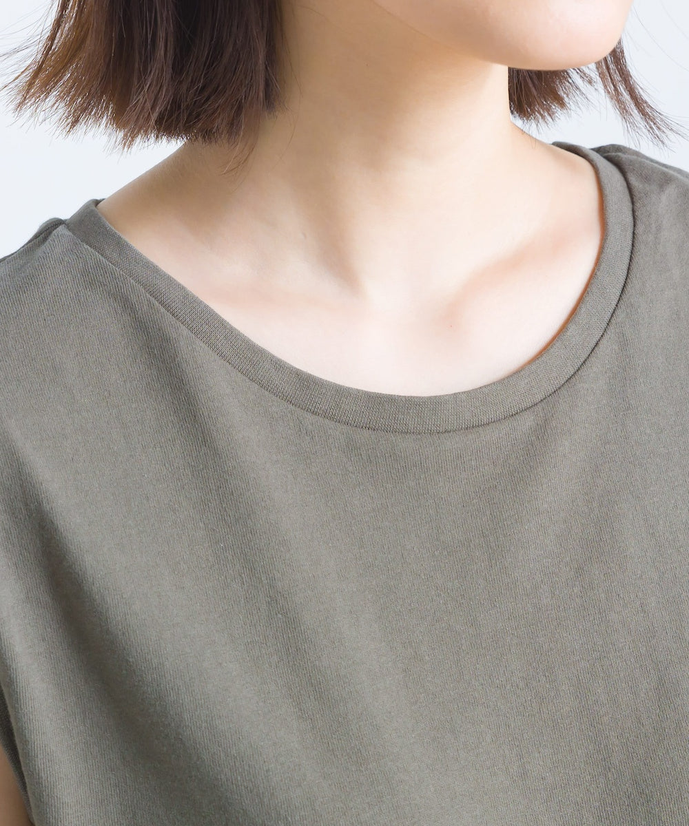 【OMNES】製品洗いコットン ノースリーブTシャツ【1520-5005】