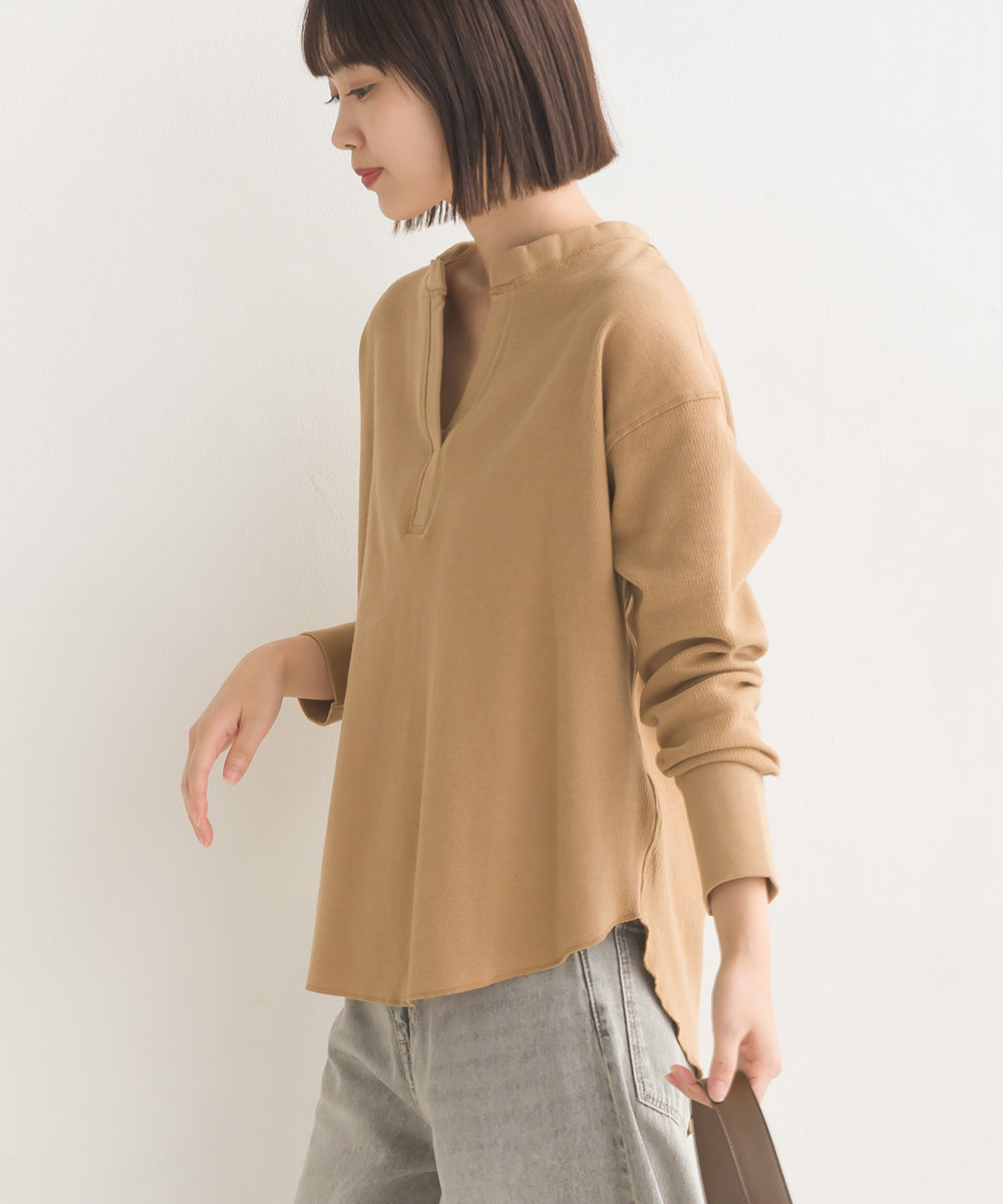 【OMNES】ハニカムストレッチバッグスリットプルオーバー【1520-5009】
