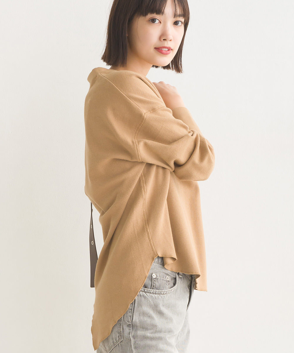 【OMNES】ハニカムストレッチバッグスリットプルオーバー【1520-5009】