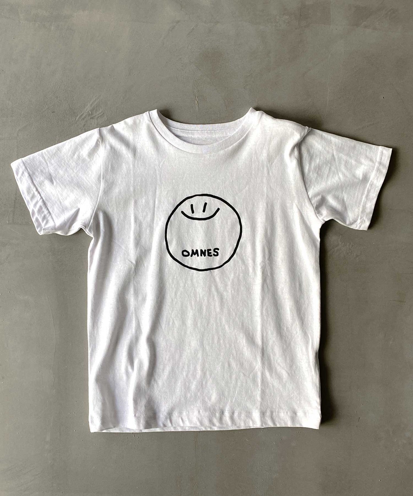 【OMNES】キッズ 綿麻カットプリント半袖Tシャツ【1520-5067】