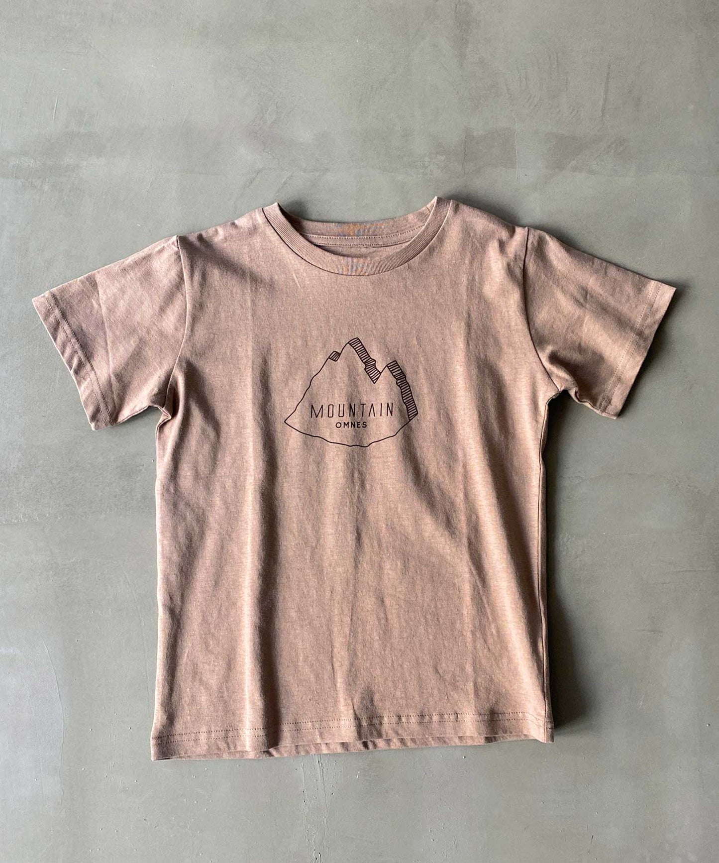 【OMNES】キッズ 綿麻カットプリント半袖Tシャツ【1520-5067】