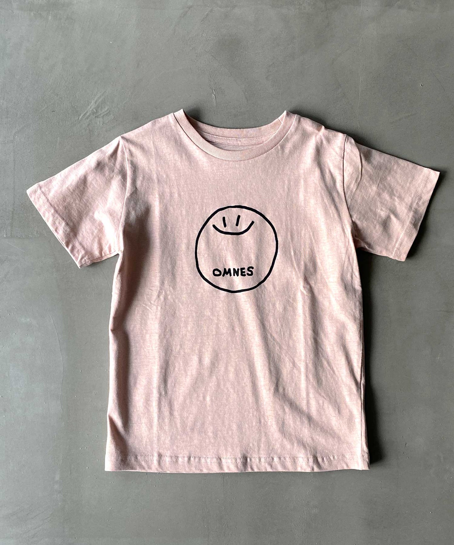 【OMNES】キッズ 綿麻カットプリント半袖Tシャツ【1520-5067】