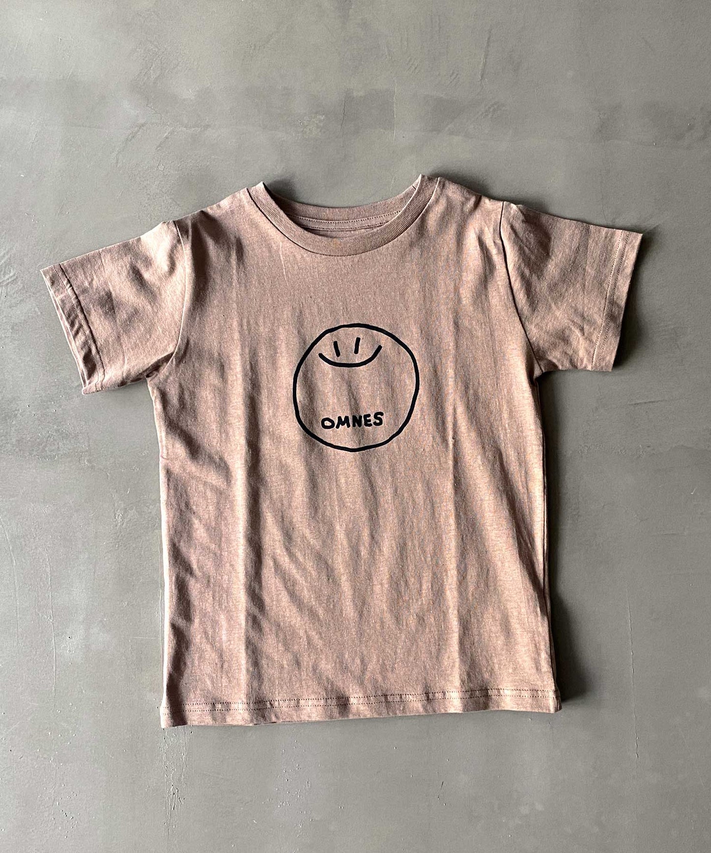 【OMNES】キッズ 綿麻カットプリント半袖Tシャツ【1520-5067】