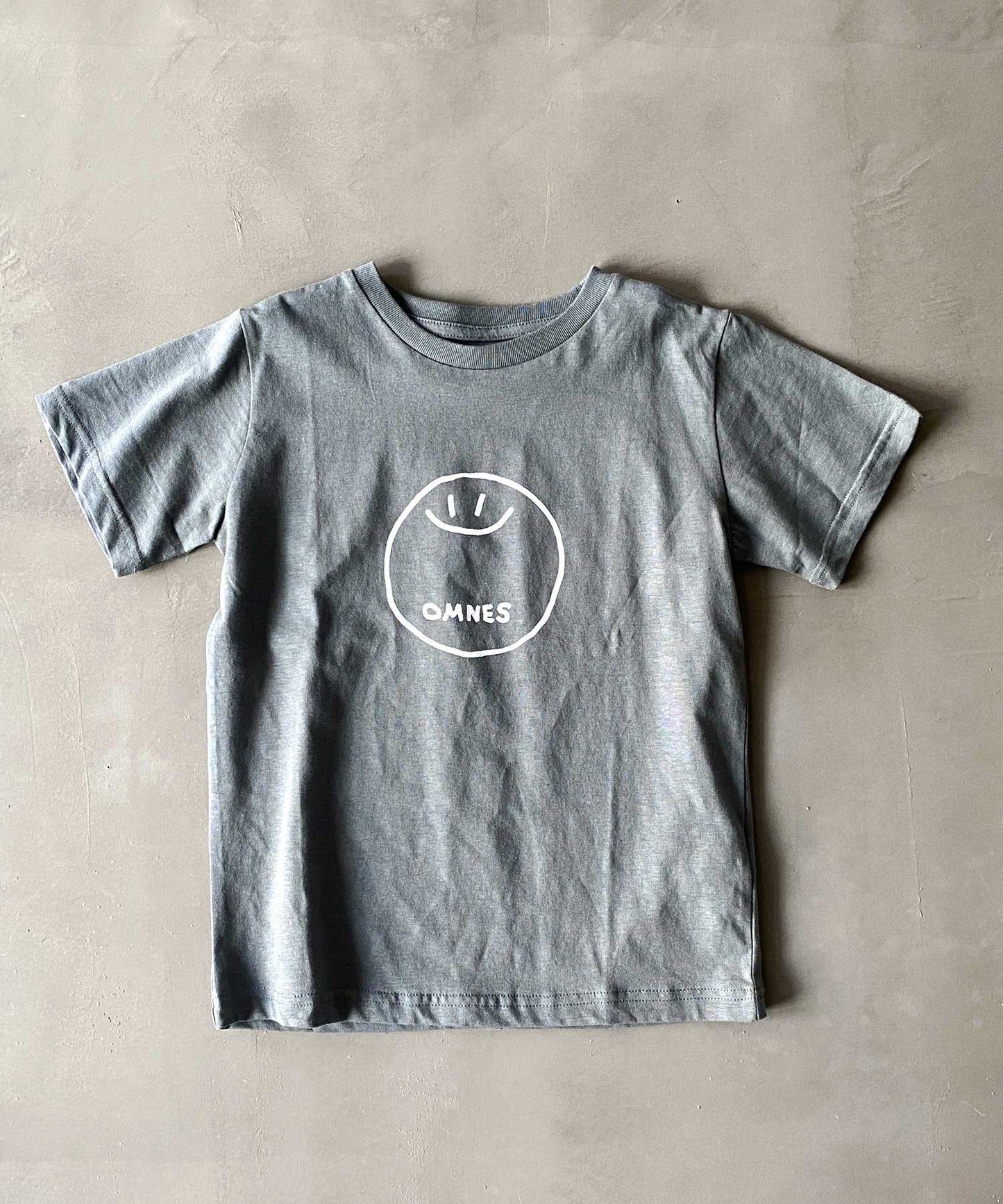 【OMNES】キッズ 綿麻カットプリント半袖Tシャツ【1520-5067】