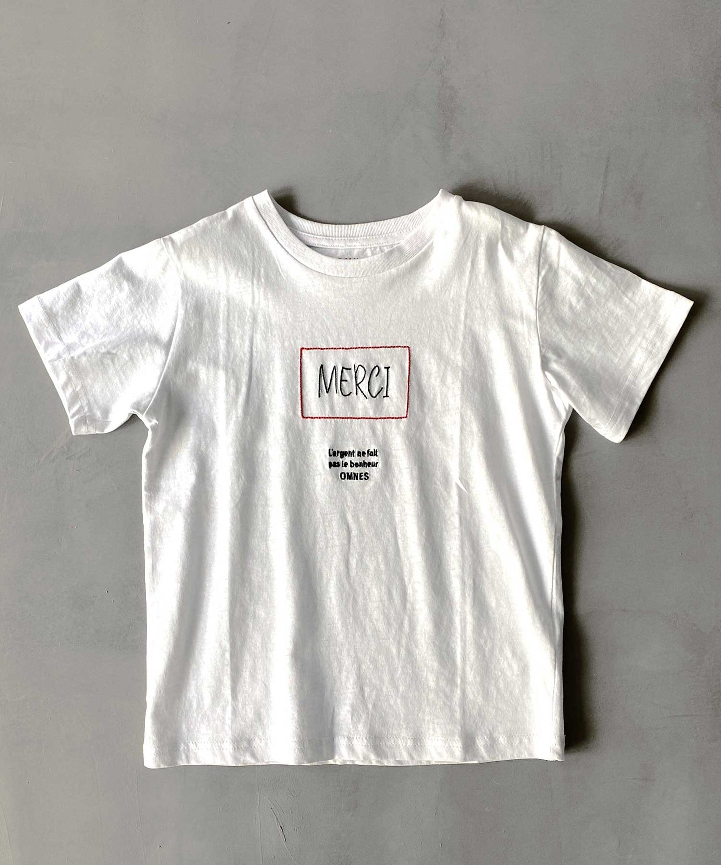 【OMNES】キッズ 綿麻カットプリント半袖Tシャツ【1520-5067】