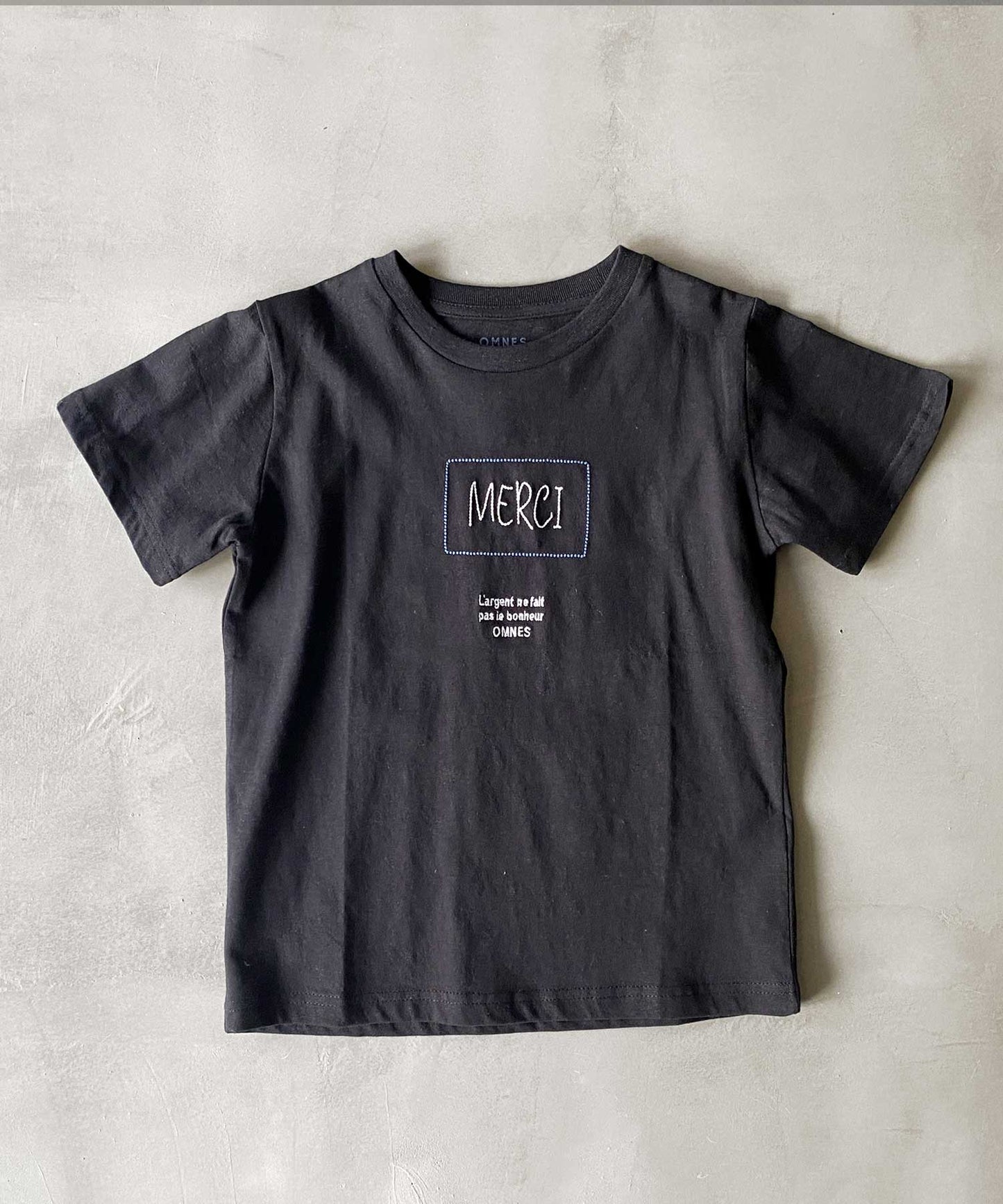 【OMNES】キッズ 綿麻カットプリント半袖Tシャツ【1520-5067】