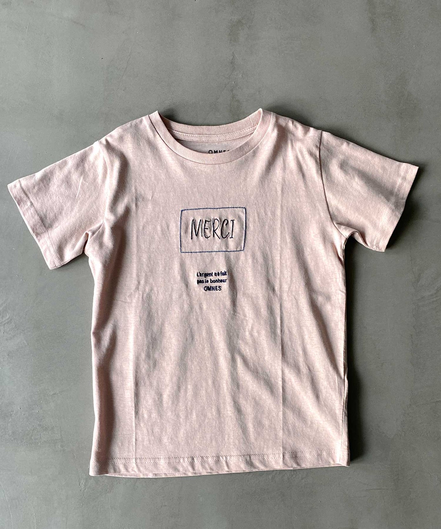 【OMNES】キッズ 綿麻カットプリント半袖Tシャツ【1520-5067】