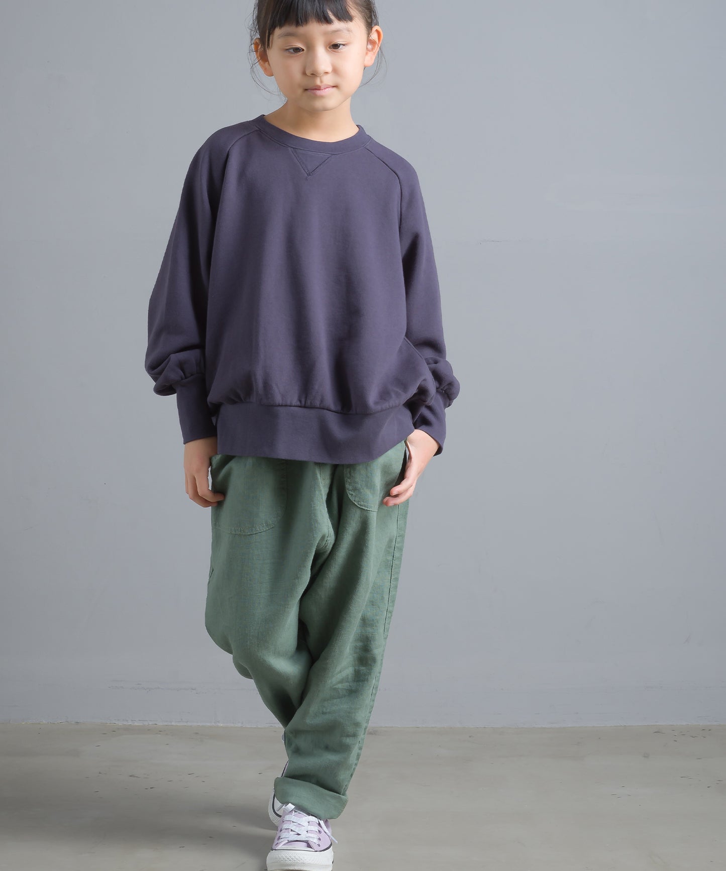 【OMNES】キッズ 麻レーヨン リラックスパンツ【1521-2035】