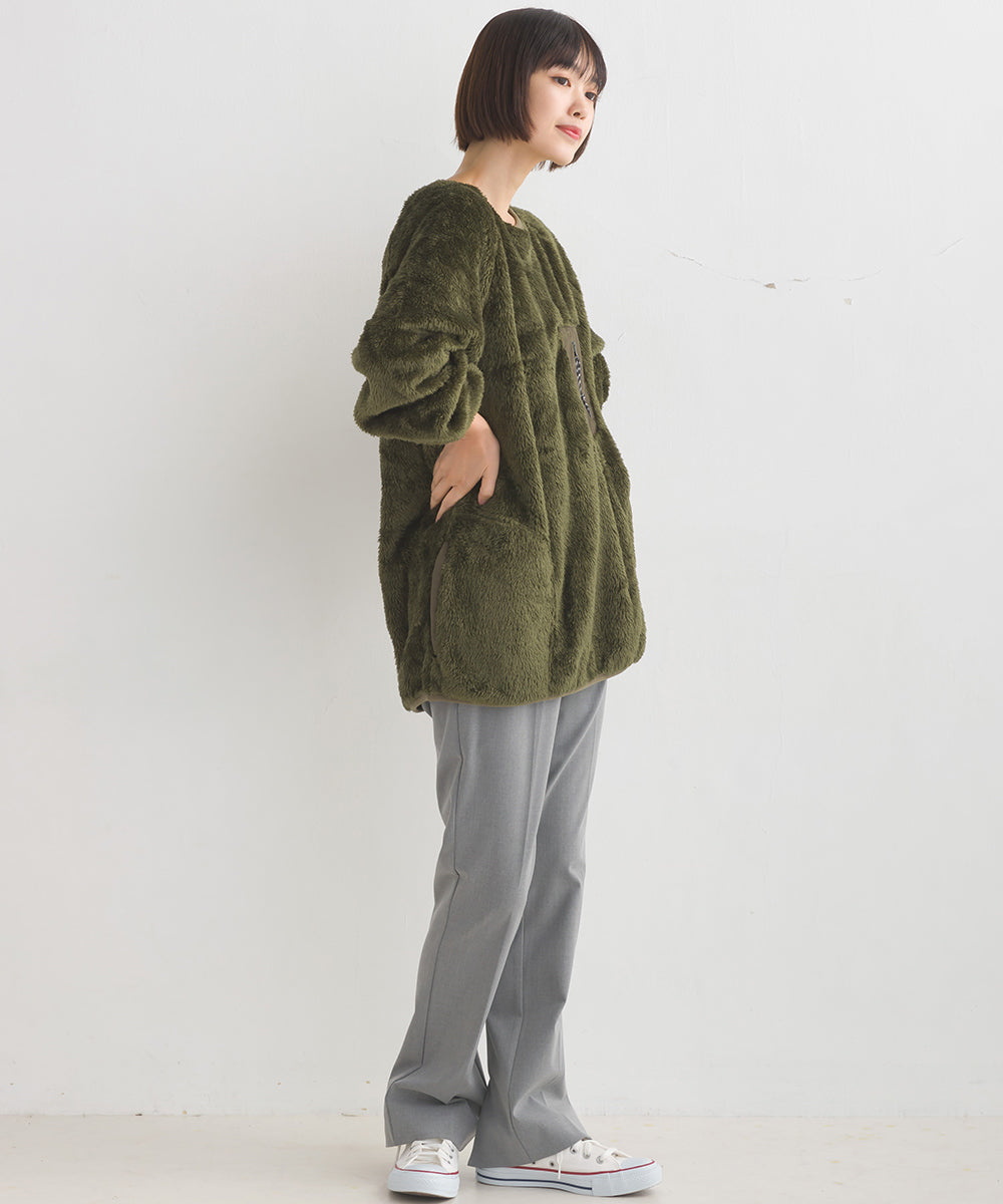 【OMNES】TRストレッチ裾スリットパンツ【1521-2074】