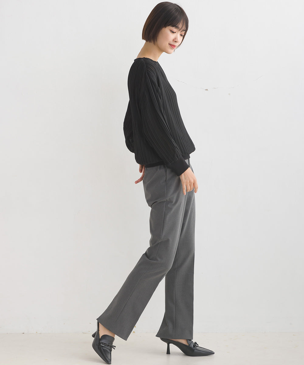 【OMNES】TRストレッチ裾スリットパンツ【1521-2074】