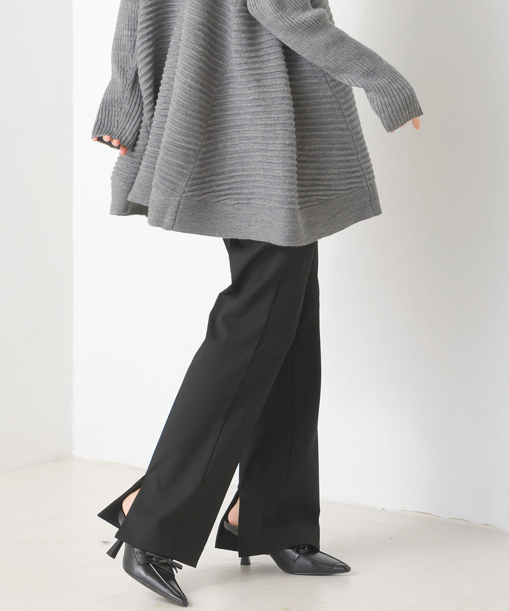 【OMNES】TRストレッチ裾スリットパンツ【1521-2074】