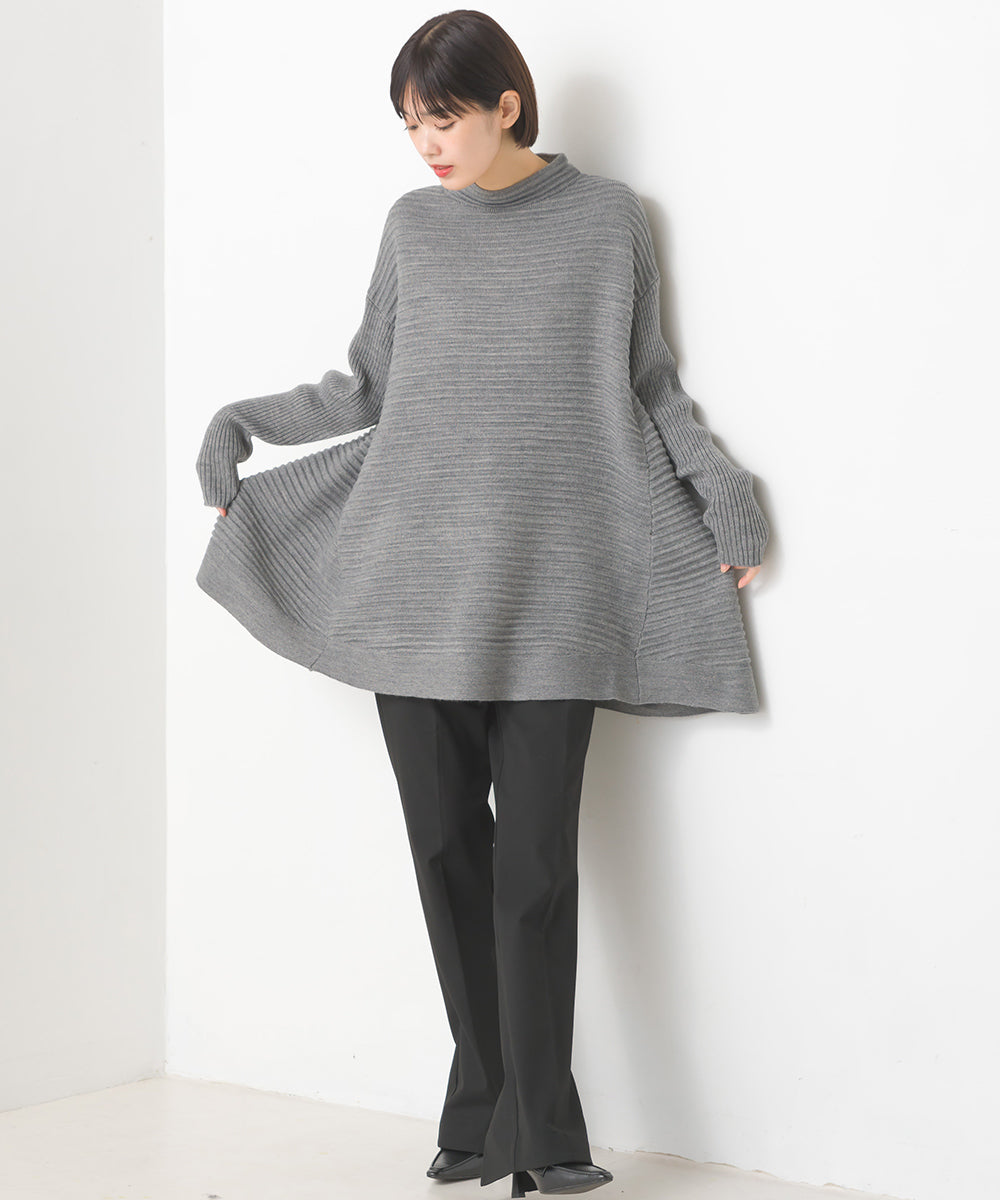 【OMNES】TRストレッチ裾スリットパンツ【1521-2074】
