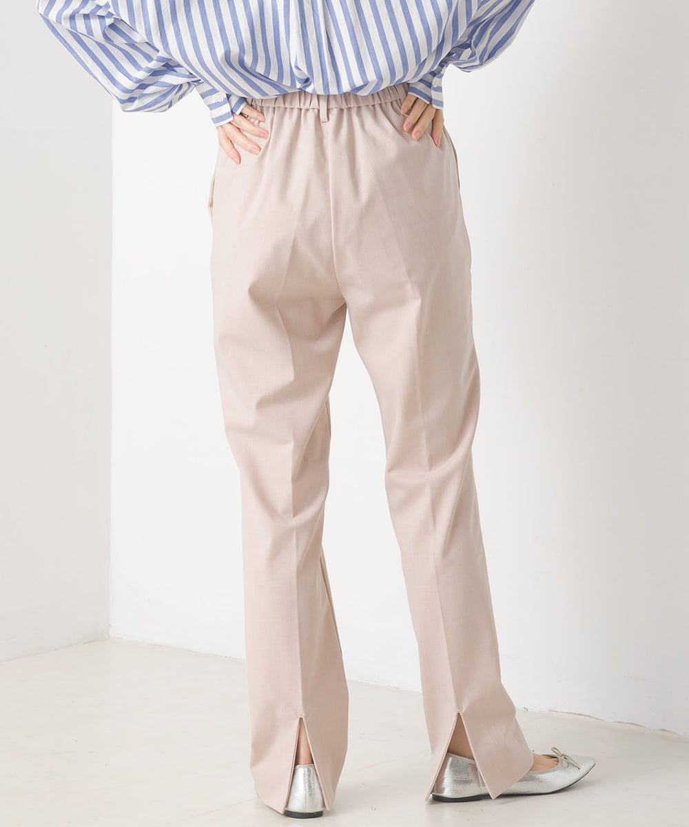 【OMNES】TRストレッチ裾スリットパンツ【1521-2074】