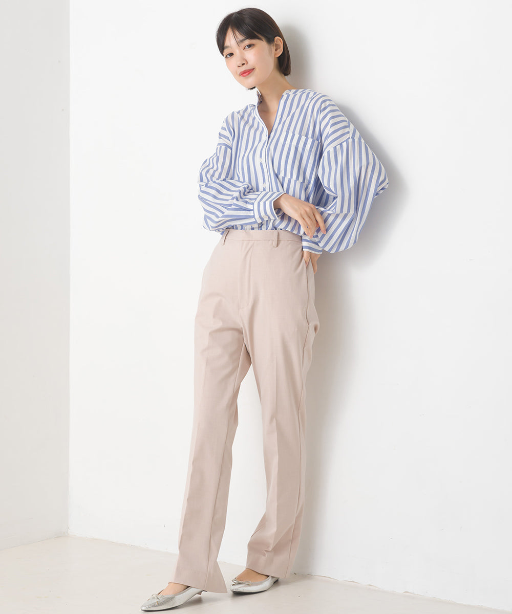 【OMNES】TRストレッチ裾スリットパンツ【1521-2074】