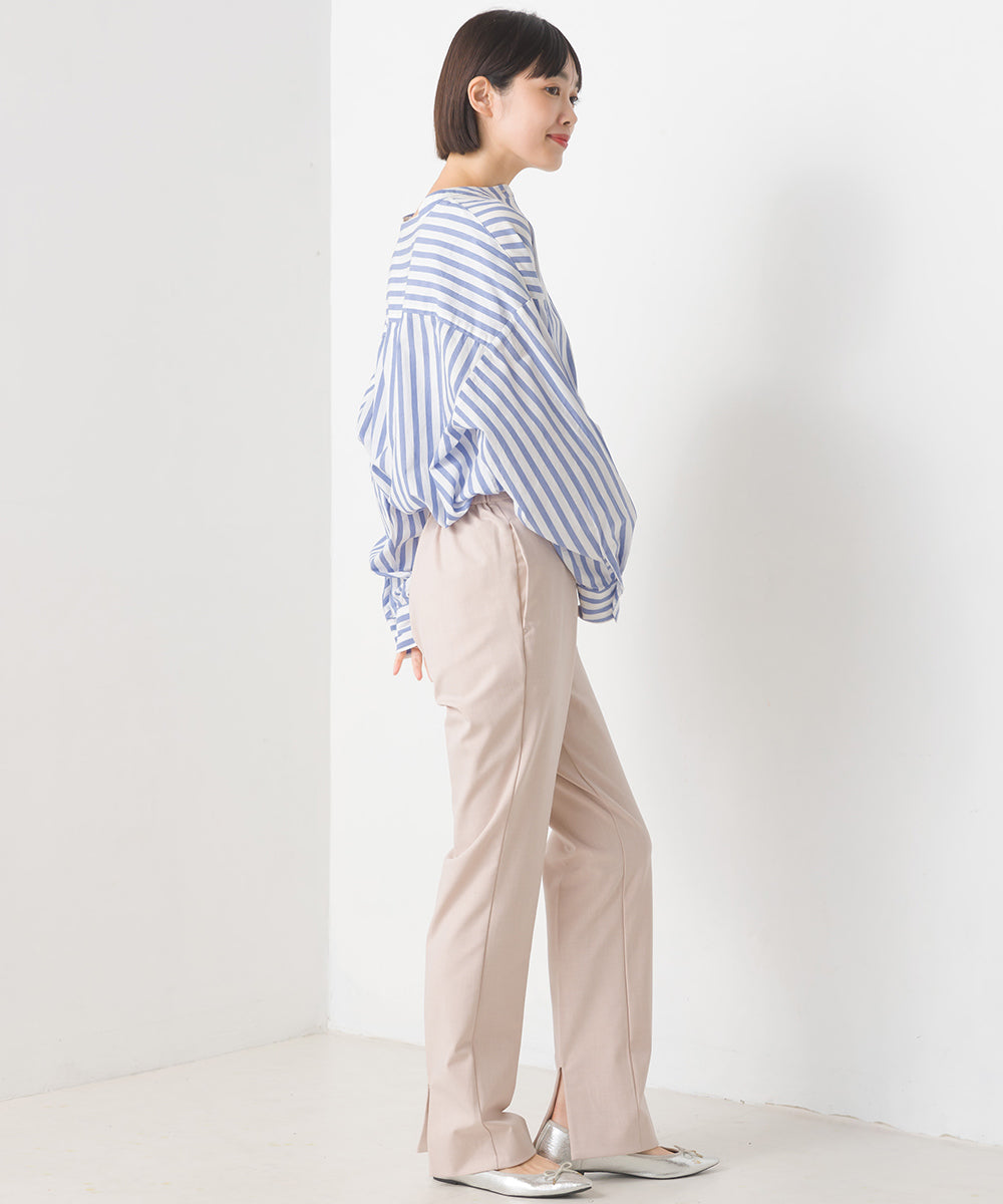 【OMNES】TRストレッチ裾スリットパンツ【1521-2074】