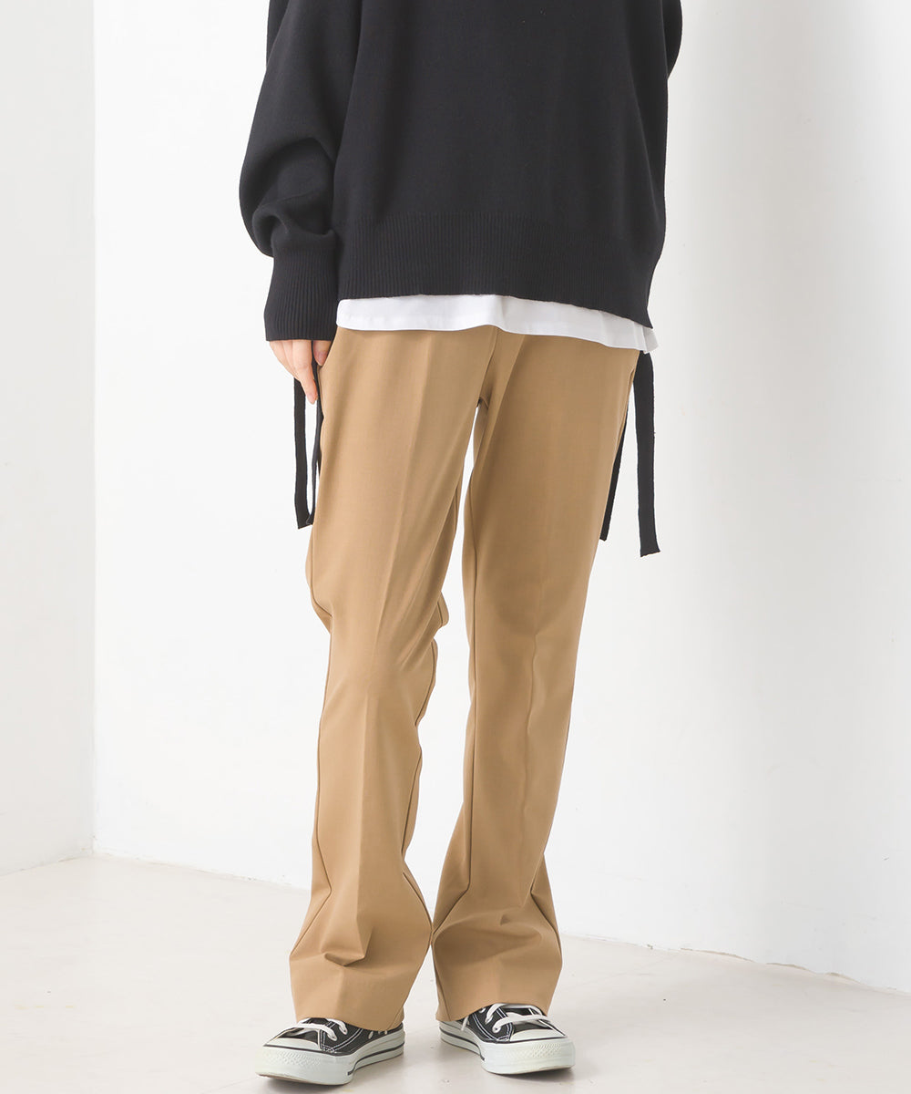 【OMNES】TRストレッチ裾スリットパンツ【1521-2074】