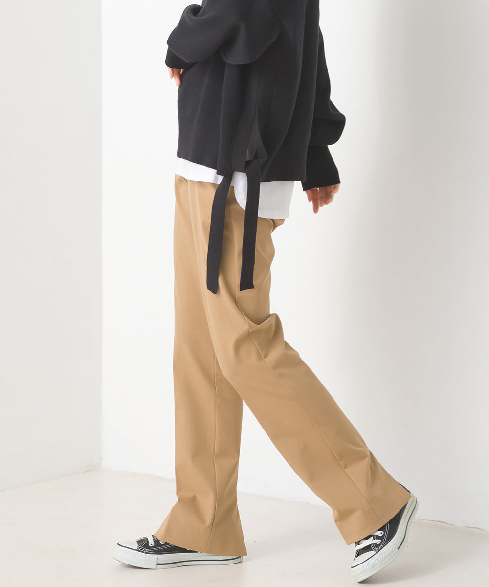 【OMNES】TRストレッチ裾スリットパンツ【1521-2074】